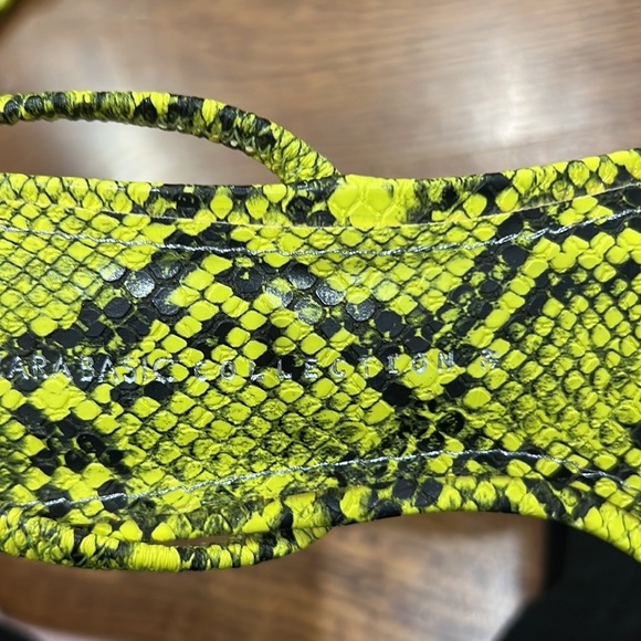 Zara Women’s Yellow and Black Snakeskin Print Heels - Picture 5 of 7